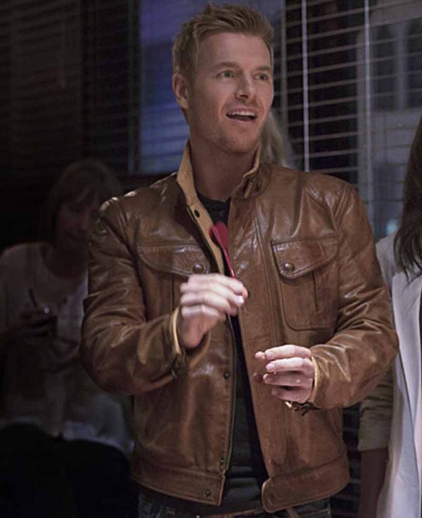 The Flash Rick Cosnett Brown Leather Jacket